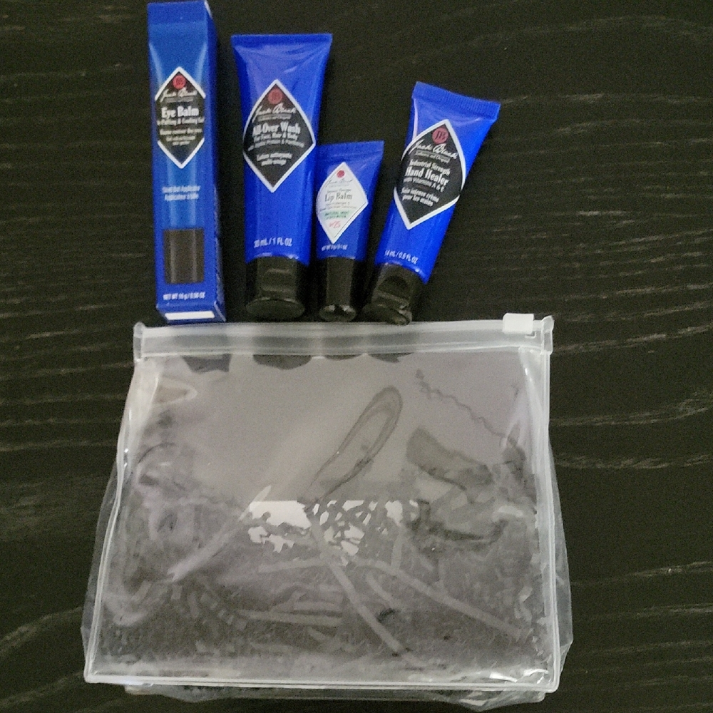 Jack Black Sample Set with Clear Pouch